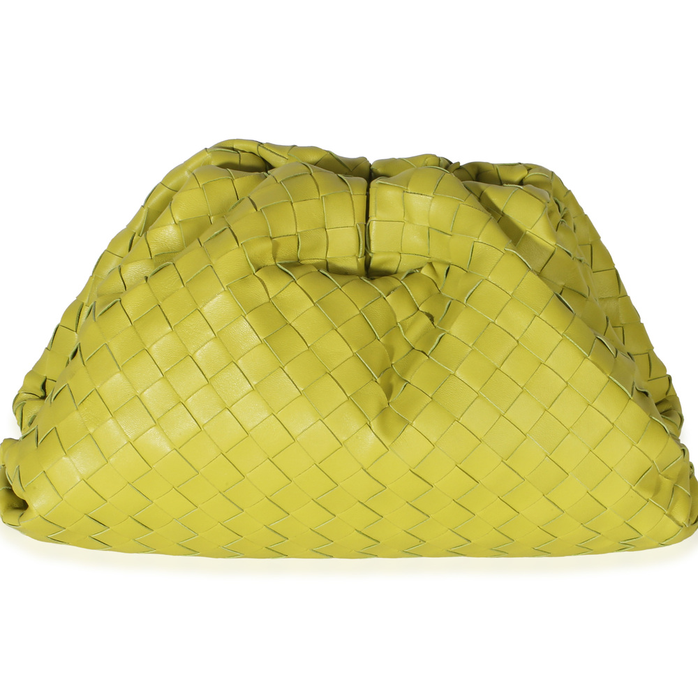 Bottega Veneta Acid Kiwi Nappa Maxi Intrecciato Teen Pouch